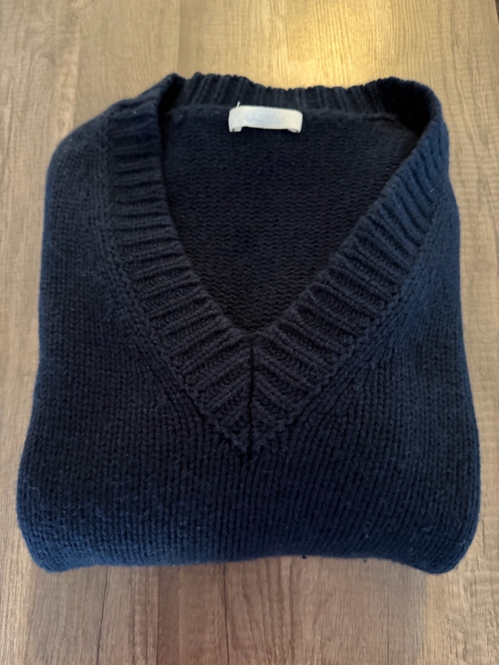 Sablyn CORA 100% CASHMERE SCOOP NECK SWEATER | MIDNIGHT NAVY Women’s L/XL - Picture 9 of 11